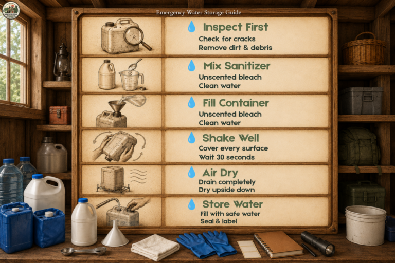 How to Sanitize Water Storage Containers Before Filling Them